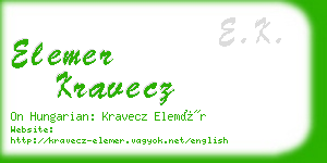 elemer kravecz business card